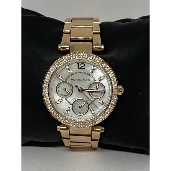 Michael Kors MK5616 Women's Gold Stainless Steel Analog Dial Quartz Watch WO648 - Picture 1 of 12